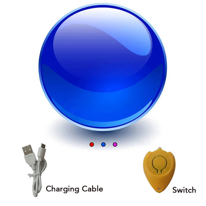Hand-controlled LED flying spinner ball with boomerang return