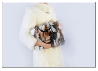 2026 New Clothing Designer Luxury Soft Fox Hair High-end Handbag Fashion Large Capacity Charm Women's Special Fur Bag
