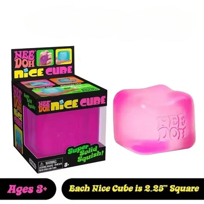 NeeDoh Jellyfish and Cube Squish Toy Made of Plastic for Stress Relief