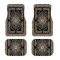 4Pcs Bohemian Car Floor Mats Rubber Back Heavy Duty Persian Carpet Car Decoration Dirty Resistant Car Floor Protector Rugs