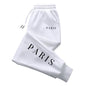 Lightweight Paris Print Joggers with Fleece Lined for Outdoor Fitness