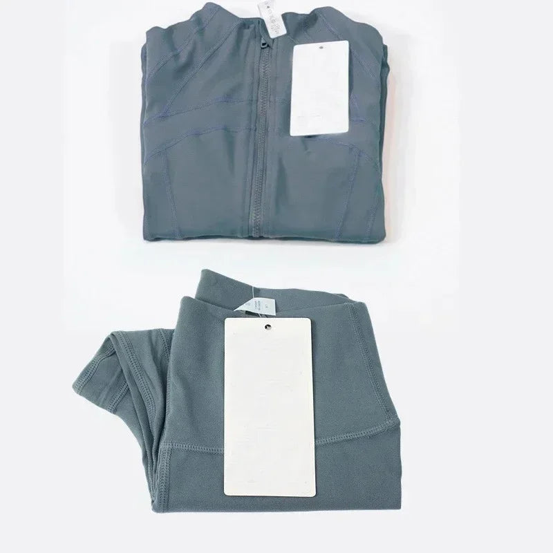 Designer 2-piece yoga suit set | Leggings and Coat Sets Merch Gone Viral