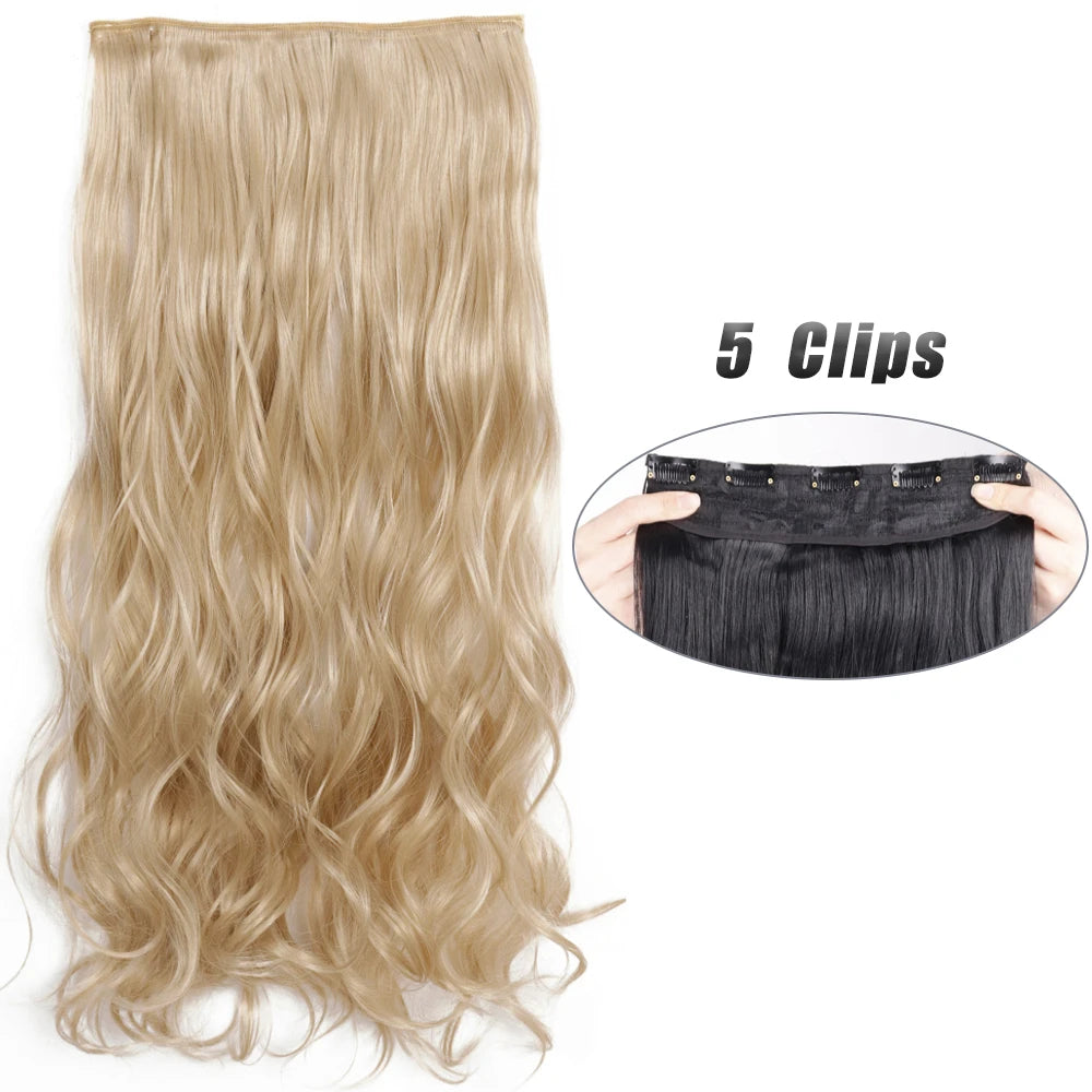 Wavy Clip In Hair Extensions Five Clip Set for Fuller Waves