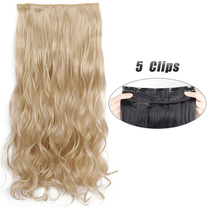 Wavy Clip In Hair Extensions Five Clip Set for Fuller Waves