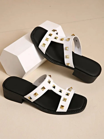 Women's Nappa Leather Sandals With Cushioned Footbed And Reinforced Stitching Featuring Slip On Closure
