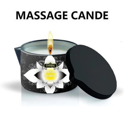 Scented massage oil candle for an evening ritual