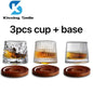 Creative Whiskey Glasses Durable Spinning Glassware Cocktails Wine Brandy Cup Water Juice Tea Mug Party Drinking Glass Tumbler