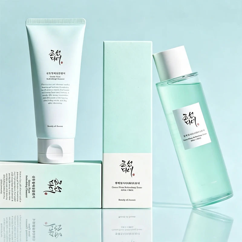 Korean Facial Cleanser Hydrating with Rice Probiotic SPF50 Sunscreen and Extract for All In One Skincare