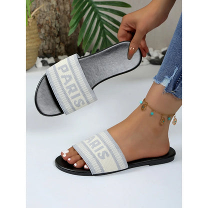 Soft Womens Summer Slippers With Cushioned Insole Flat Heel