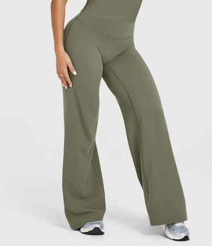 Yoga Pants Mid Rise Straight Leg Fit Second Skin Feel