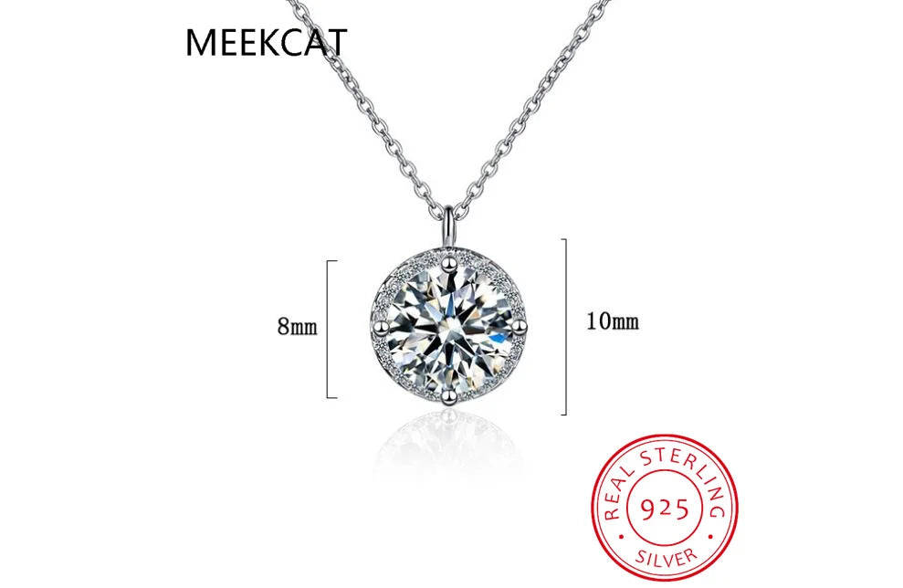 Sparkling Lab Diamond Necklace and Earrings Set in Sterling Silver