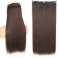 Heat-Resistant Clip-In Hair Extensions Five Clips for Dark Hair