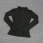 Luxe Yoga fitted Coat Women's Slimming Long Sleeve Fast Running Thin Pilates Fitness Suit Top Clothing