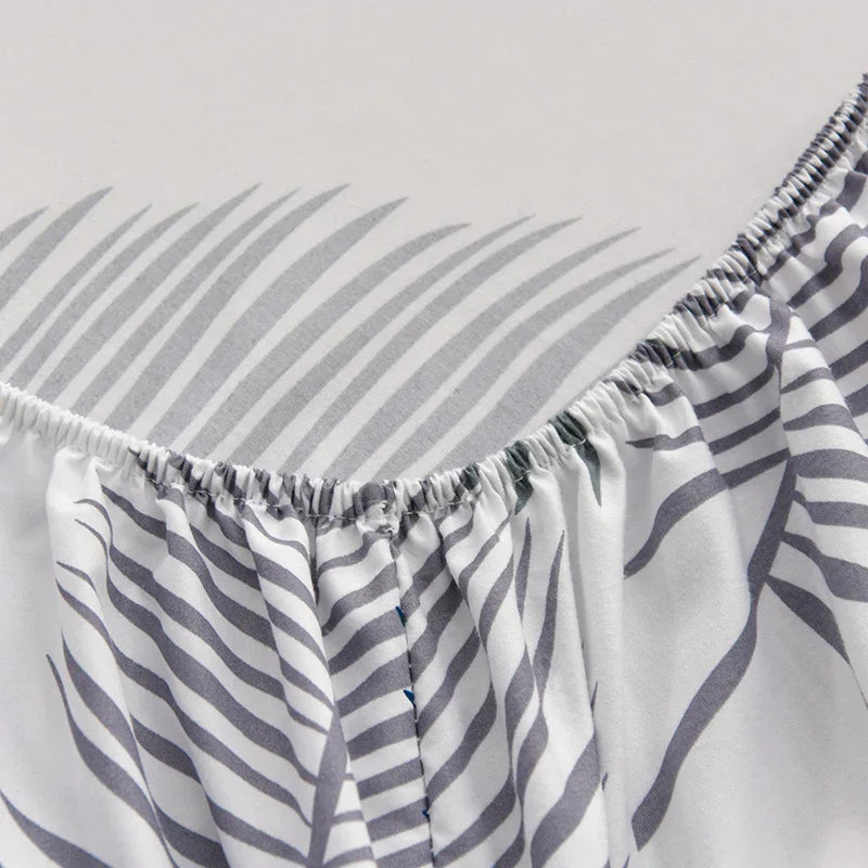 Soft Bedsheet Simple Style Bed Cover Single/Queen/King Size Bed Linen Home Fitted Sheets 침대시트 (Pillowcase Need Order)