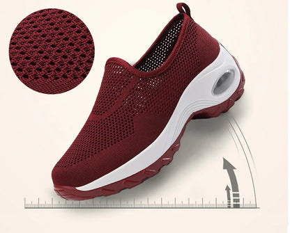 Shoes for Women Casual  2025 Anti Slip Outdoor Thick Sole Sloping Heel Breathable Casual Comfortable Sports Shoes Walking Shoes