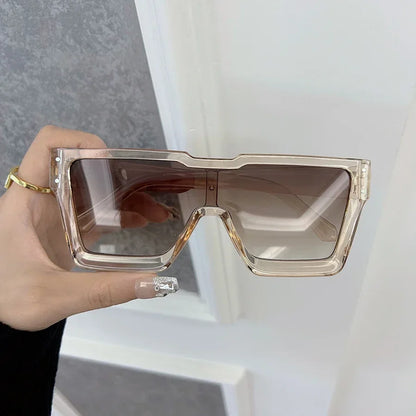 Sunglasses oversized square frame with gradient lenses