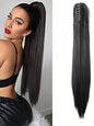 Heat-Friendly Clip-In Ponytail Extensions for Instant Length and Fullness with Natural Look