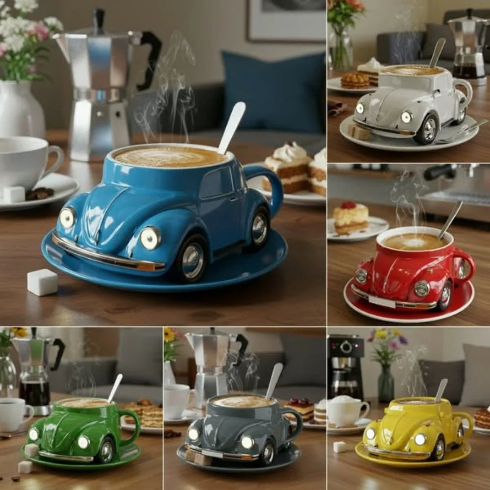 Handmade Beetle Shaped Mug with 321 Ml Capacity for Beetle Lovers Gift