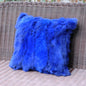 Natural Fur Patchwork Cushion Cover for Sofa, Genuine Rabbit Fur Cushion Cover, Home Decoration