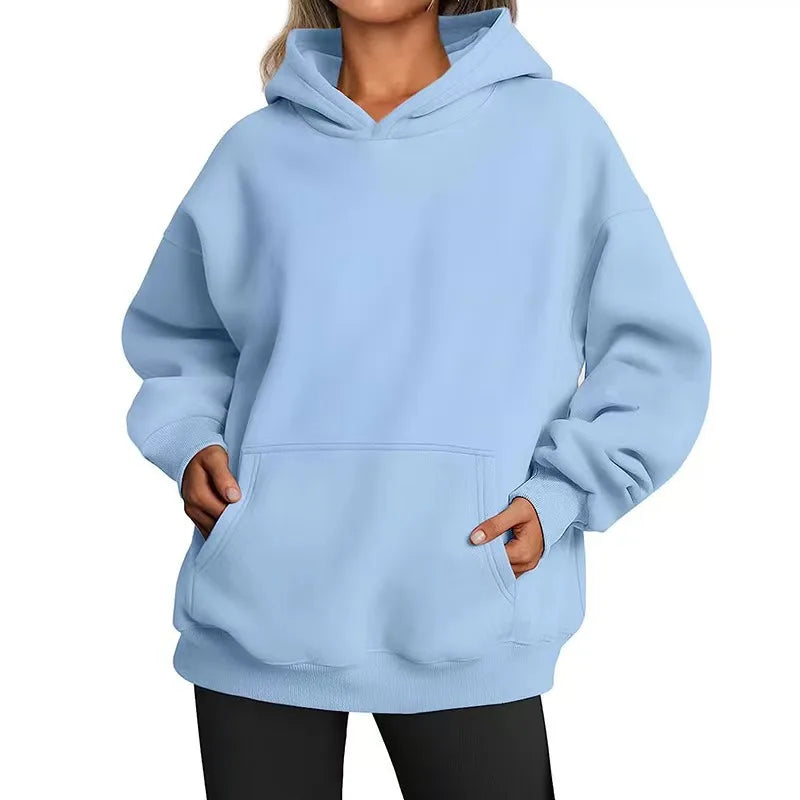 Women's Fleece Hoodie with Oversized Fit and Soft Touch Inner Lining Relaxed Silhouette