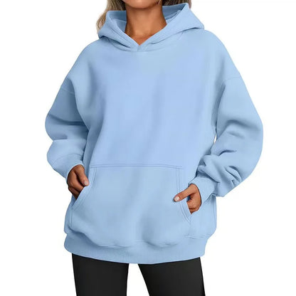 Women's Fleece Hoodie with Oversized Fit and Soft Touch Inner Lining Relaxed Silhouette