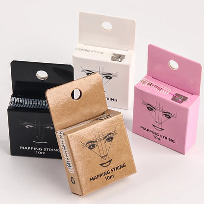 Women’s Eyebrow Tattoo Thread Marker with Cotton Ruler for Mapping Lines