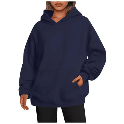 Women's Fleece Hoodie with Oversized Fit and Soft Touch Inner Lining Relaxed Silhouette