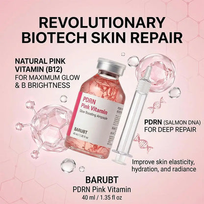 Korean Skincare Ampoule Kit Glow Formulated With Collagen Silk Peptide And PDRN For Deep Hydration And Radiant Skin