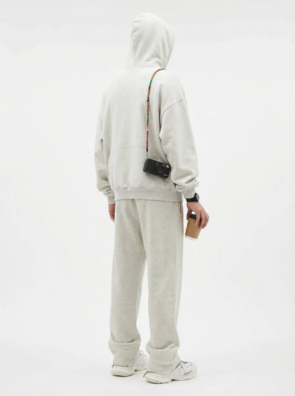 Unisex Cotton Blend Fleece Hoodie And Pants Set With Relaxed Fit And Soft Texture