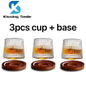 Creative Whiskey Glasses Durable Spinning Glassware Cocktails Wine Brandy Cup Water Juice Tea Mug Party Drinking Glass Tumbler