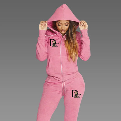 Soft Hoodie and Sweatpants Set with Fleece Interior Relaxed Fit Lounge