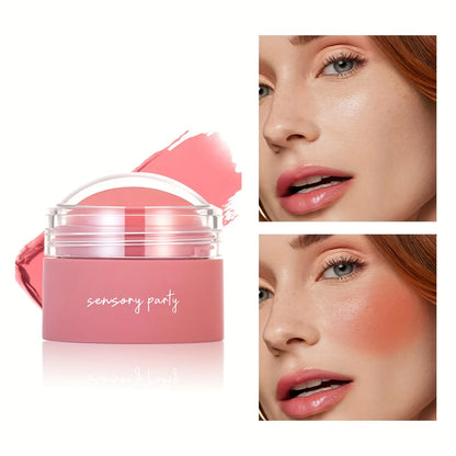 Waterproof Cream Blush Palette with Six Shades for All Skin Tones