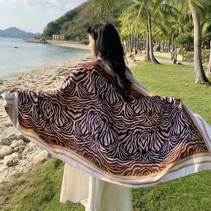 Women's printed beach sarong wrap scarf and sun cover