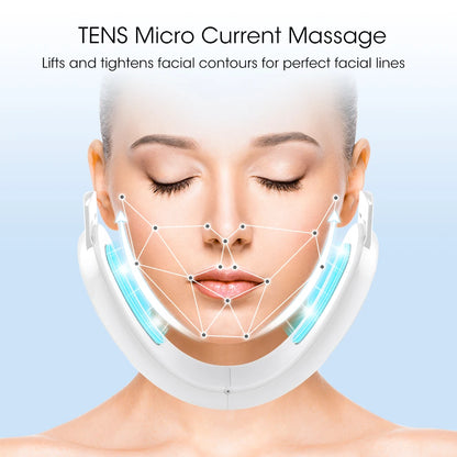 LED Red Light Face Lifting Device with V-Shape Lift Remote Control