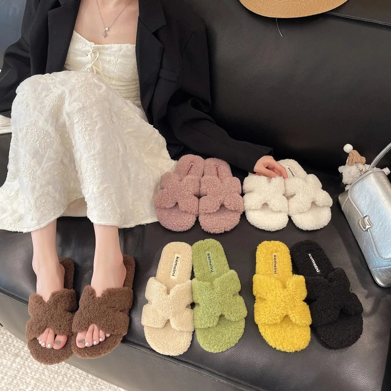 Soft Slippers with Faux Fur Lining for All Day Indoor Outdoor Warmth