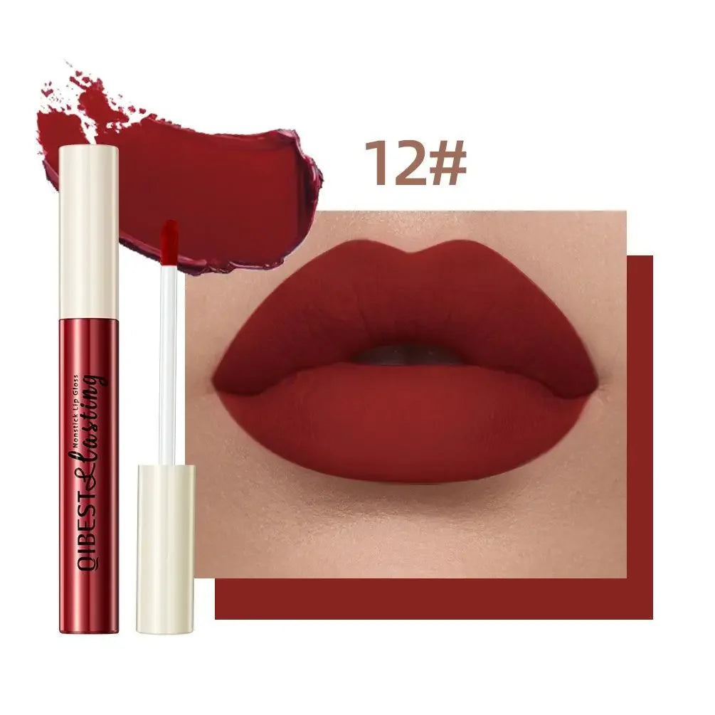 12 Colors Sexy Women Lipstick Waterproof Long Lasting Moist Lip Gloss Vivid Colorful Lipgloss Women Makeup maquiagem