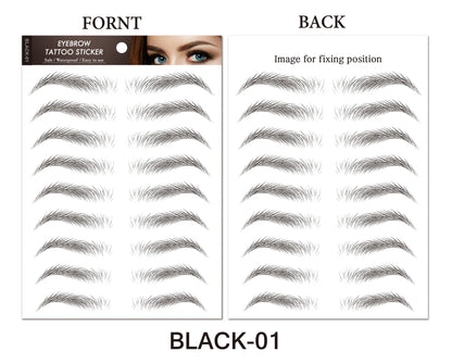 Women’s 6D Eyebrow Tattoos Stickers Waterproof Long Lasting Hair Like Brows