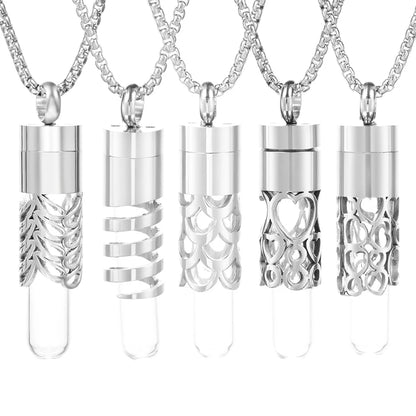 Women’s Diffuser Necklace Stainless Steel Bottle Oil Storage