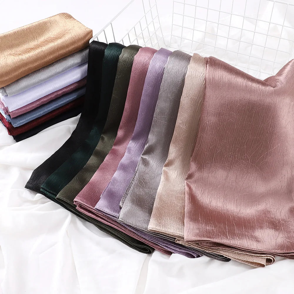 Women's Chiffon Hijab Silk Scarf Loose Fit Headwrap Shawl Bandana Turban