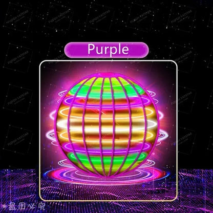LED Flying Ball Boomerang Toy Hovering Light Up Orb for Nighttime Play