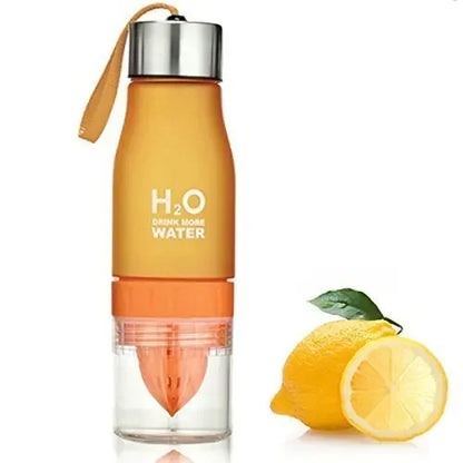 Fruit Infuser Water Bottle - Leak Proof Travel Sports Bottle with H2O Lemon Infusion