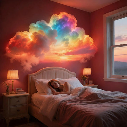 Acrylic Cloud Ceiling Lamp with 3D LED Ambient Light for Bedroom Decor