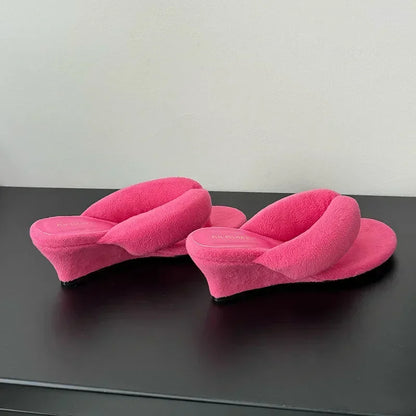 Comfort Soft Wedges Slippers Women Summer Sexy Clip Toe Flip Flops Fashion Non-slip Vacation Beach Slide Sandals Sandalias Mujer