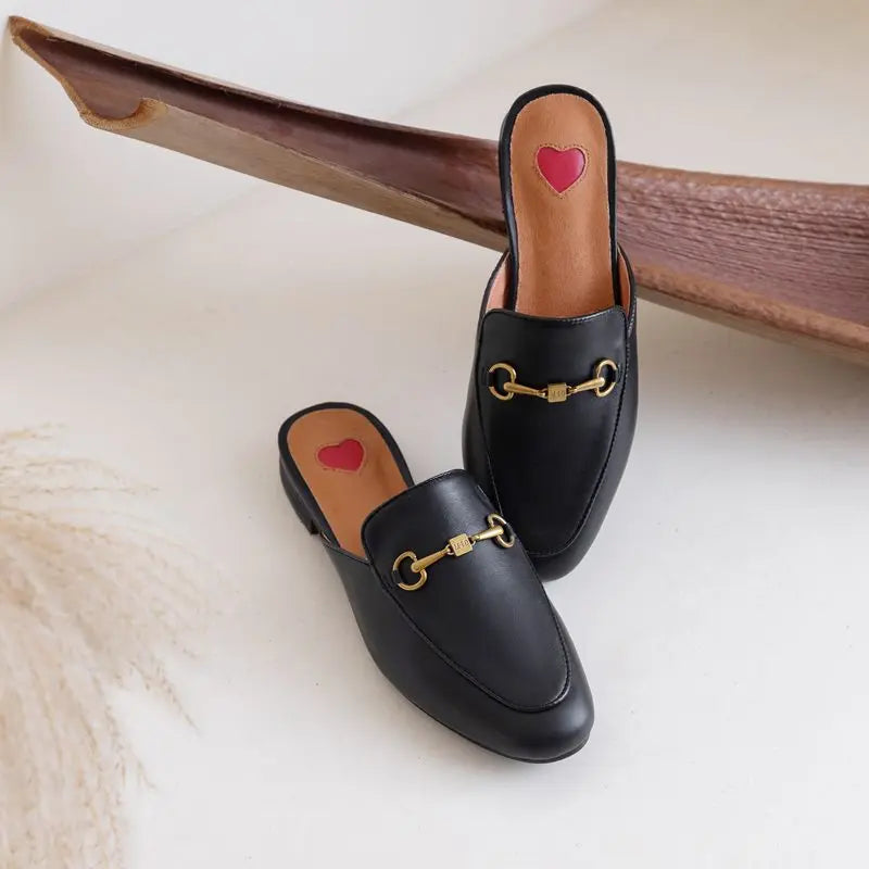 Breathable Mules Genuine Leather Upper for Summer Daily Wear Cushioned