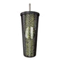 2026 Luxury Diamond Cold Cup Tumbler with Straw | Double Wall Iced Coffee Cup | Starbucks-Style Reusable Cup