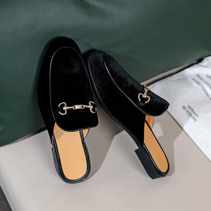 Smart Slippers With Gold Buckle For Indoor Outdoor Wear And Daily Ease