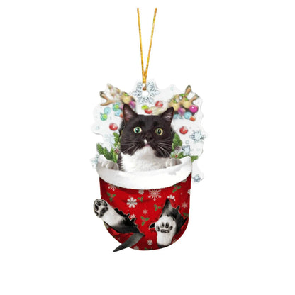 Cartoon Cat Christmas Decoration - Cute Hanging Xmas Tree Pendant for Home Party Car Decor