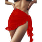 Women's Chiffon Beach Cover-Up Dress with Ruffled Skirt