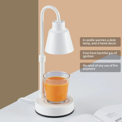 Wax-melting lamp with timer and dimmer