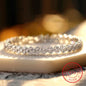Shimmering Bracelet With Chain Link Cubic Zirconia Sterling Silver